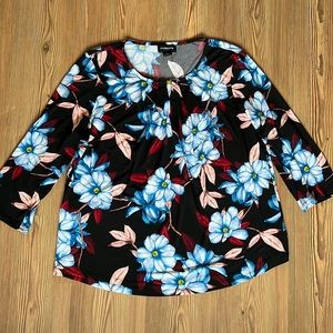 Liz Claiborne XXL Floral Long Sleeve Blouse